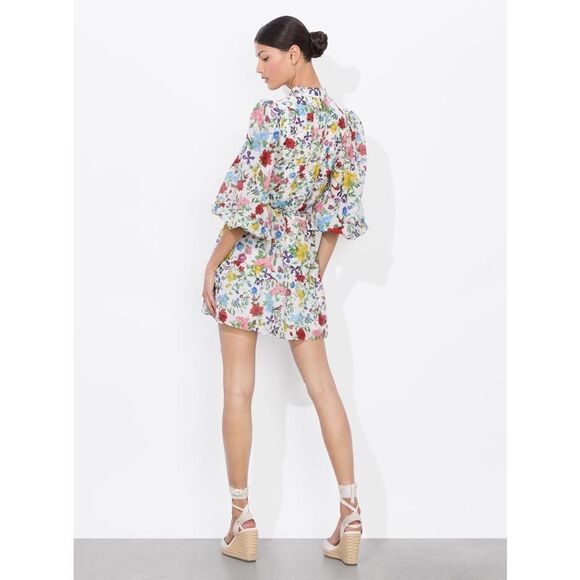 Alice + Olivia Women's Multicolor Antonette Floral Mini Dress Size 4 NWOT - Picture 4 of 11